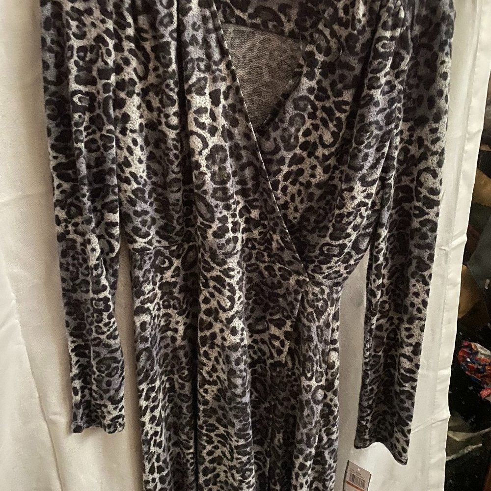 Spense Animal Print sweater dress